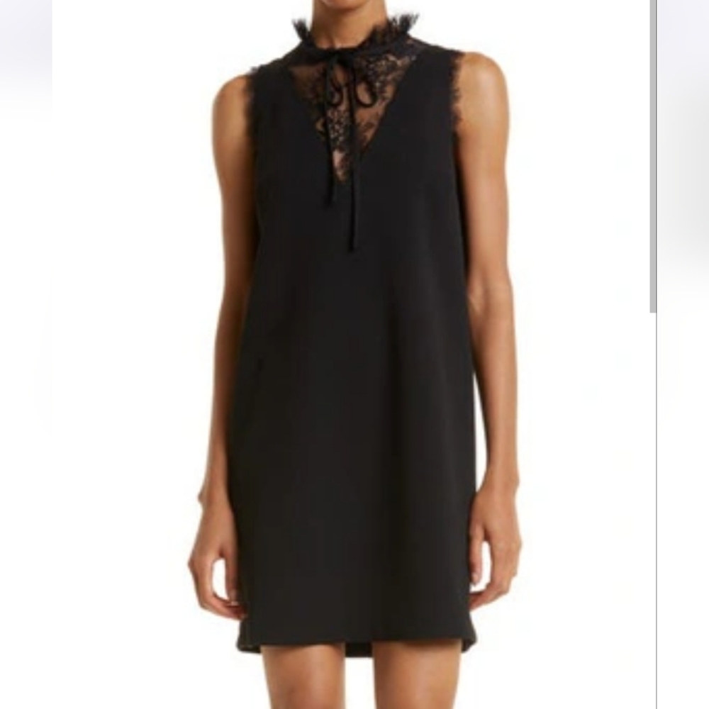 New Ted Baker legant Black Lace Trim Dress Sz 8